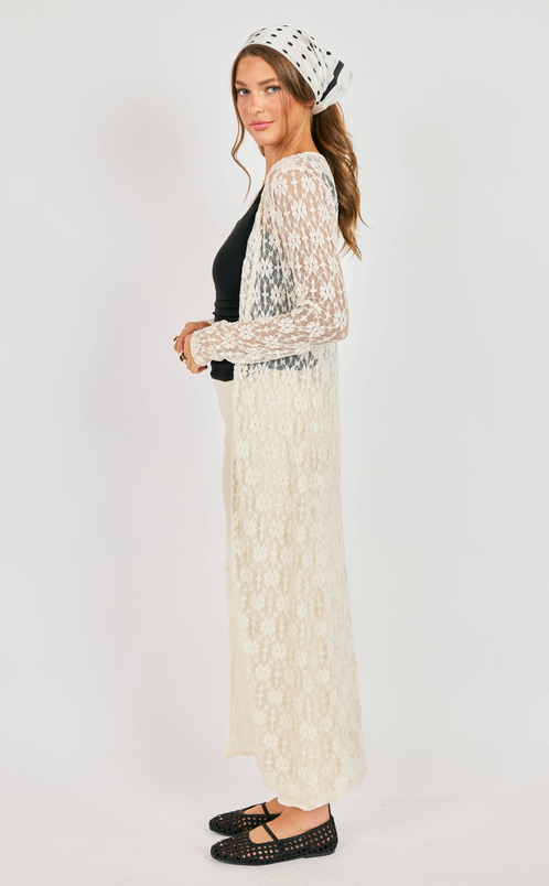 Letters Lace Cardgian