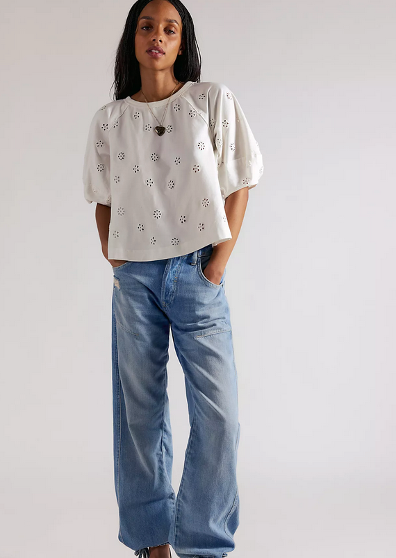 Jessie Eyelet Tee