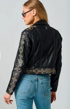 Cora Embriodered Leather Jacket
