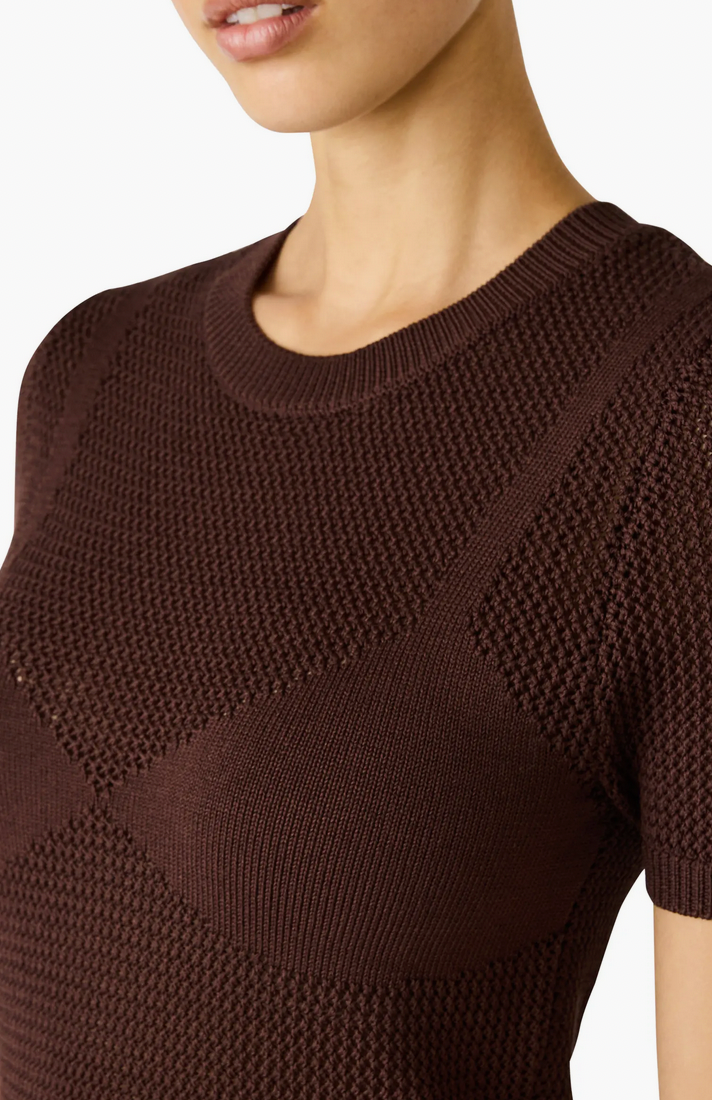 Blakeleee Open Stitch Short Sleeve Sweater