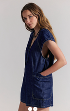 Free Fall Denim Romper