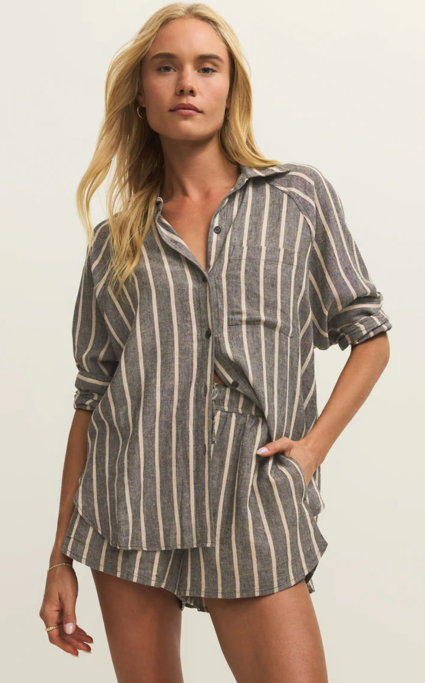 Perfect Linen Stripe Top