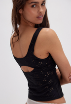 Full Bloom Eyelet Cami
