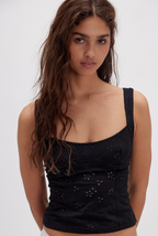 Full Bloom Eyelet Cami