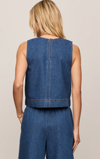 Sun Seeker Denim Cropped Tank