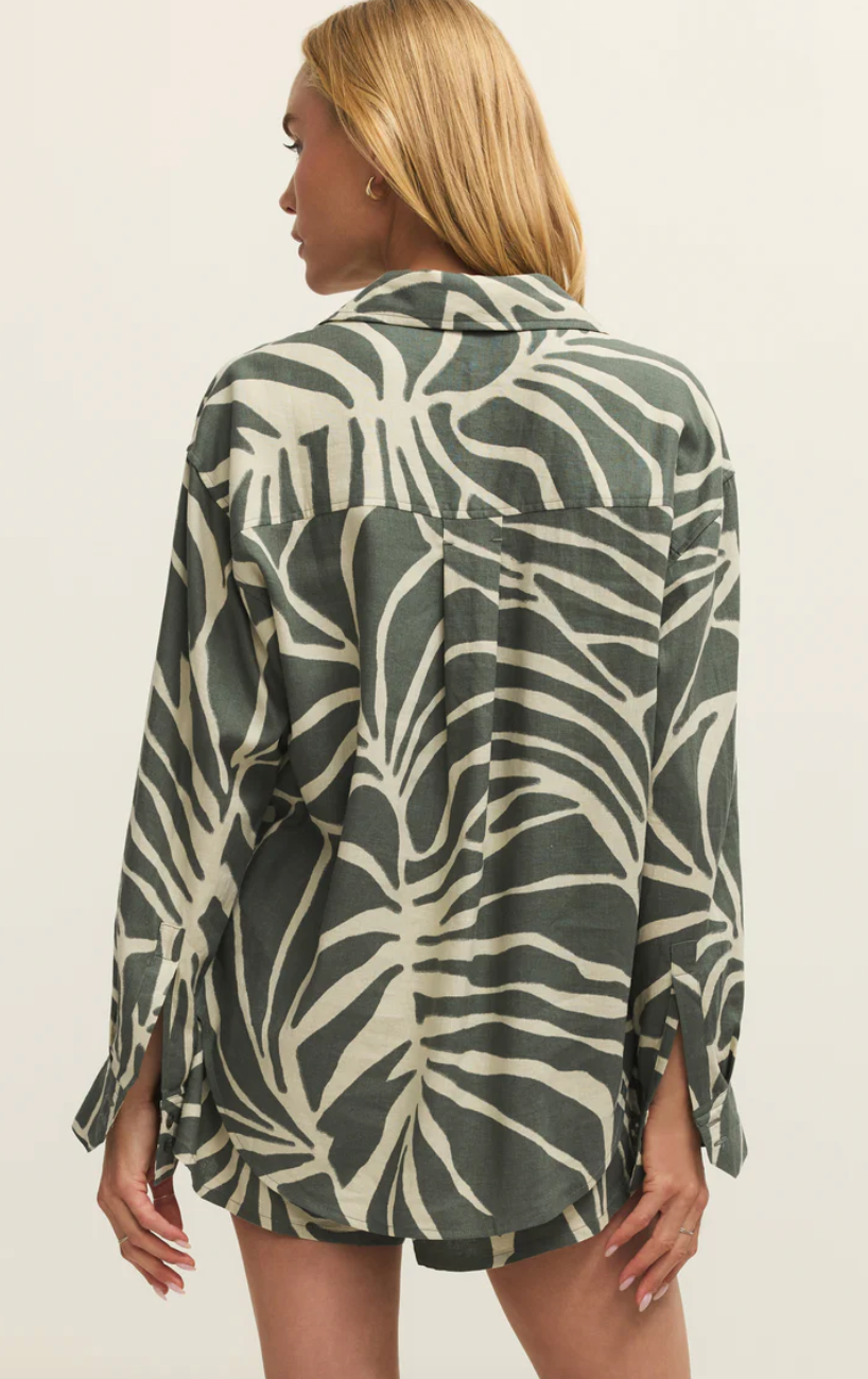 Alfie Tova Palm Button Up