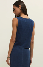 Noelle Jersey Denim Top