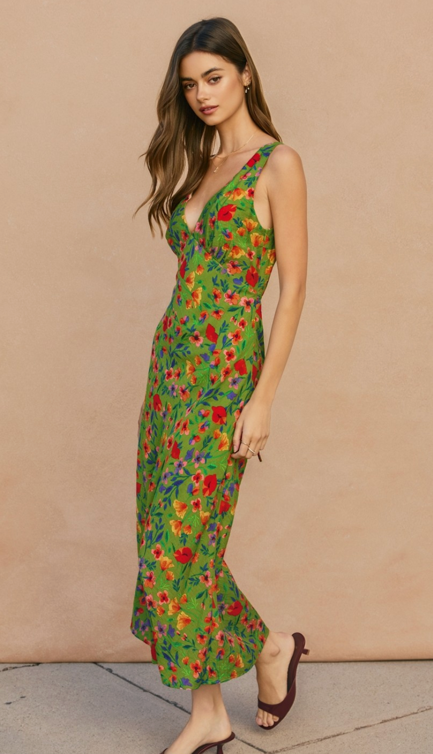 Meadow Bloom Midi Dress