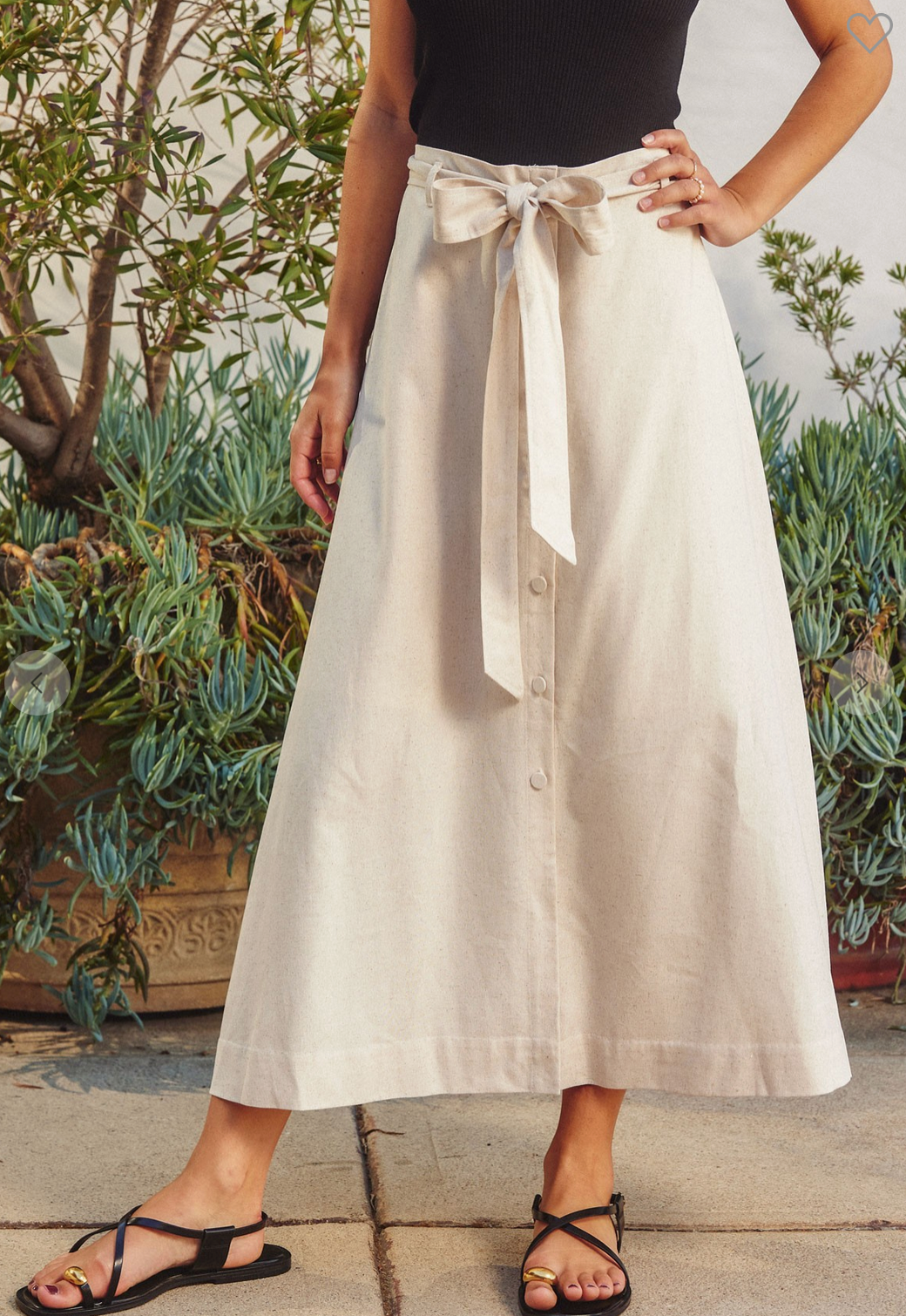 Heaven Sent Linen Blend Skirt