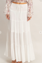 Whispering Willow Tiered Maxi Skirt