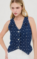 Bluebell Denim Button Vest