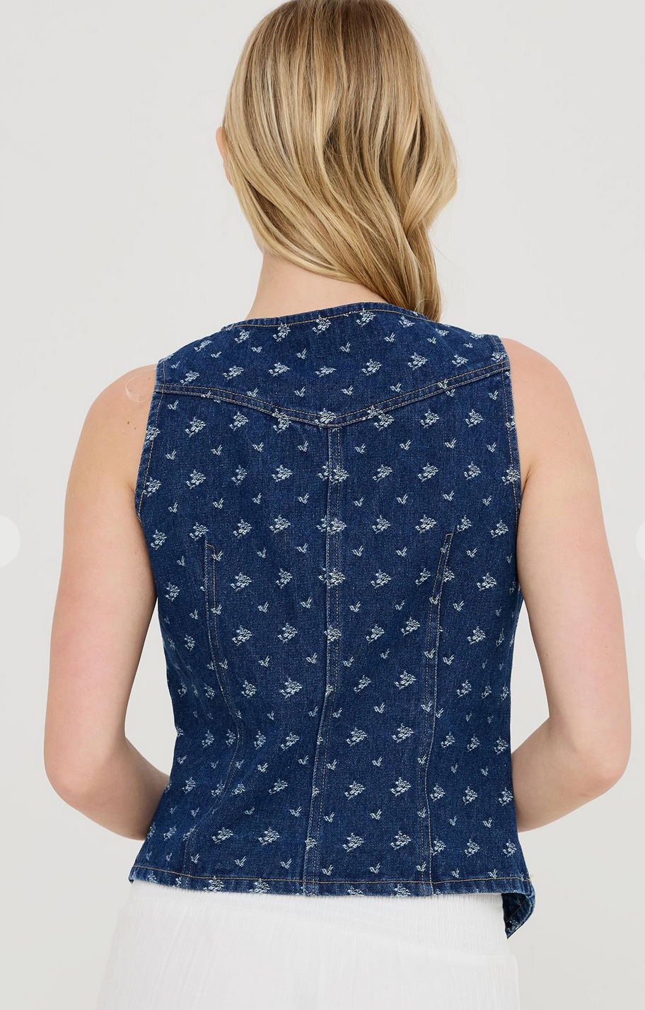 Bluebell Denim Button Vest