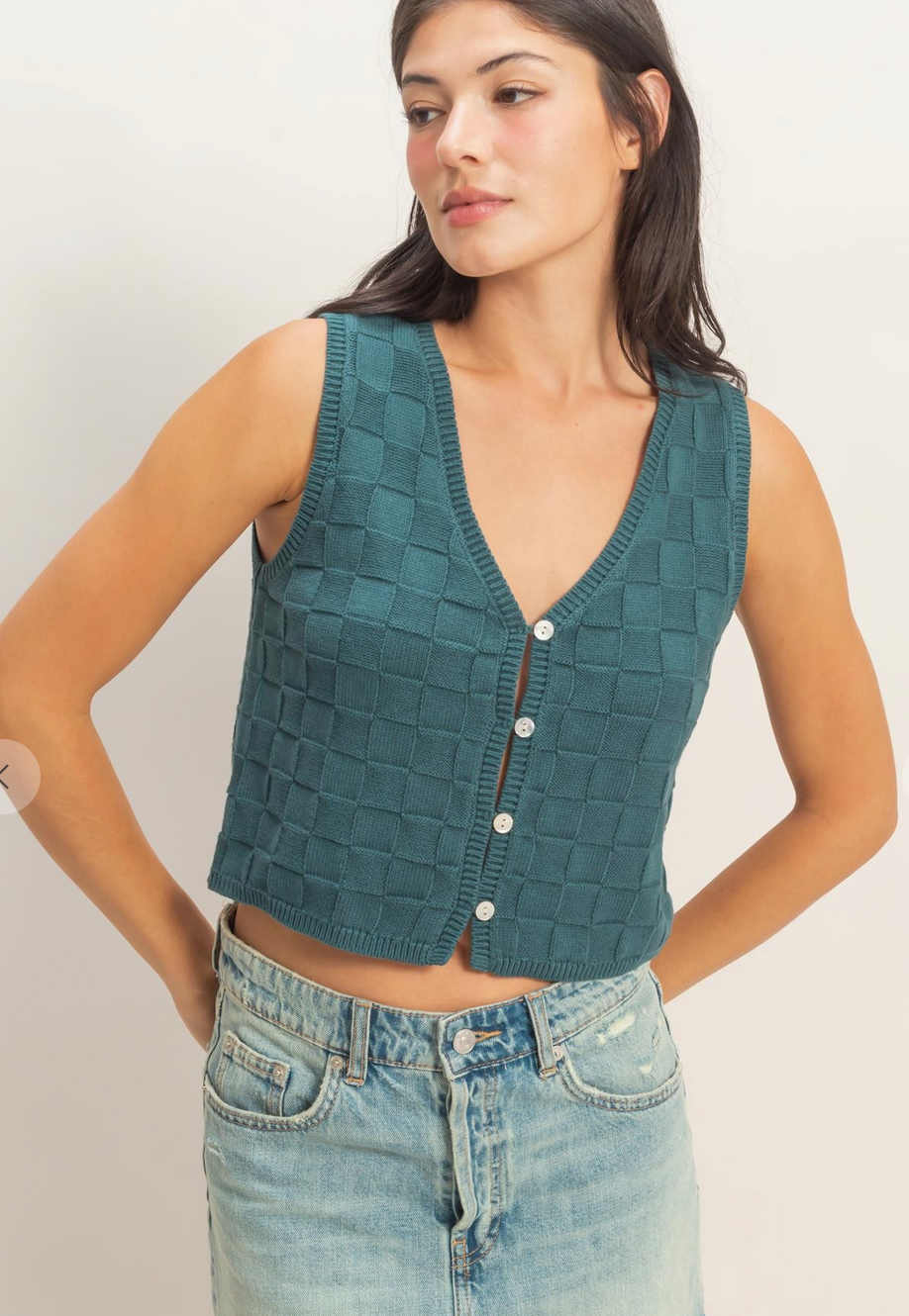 Harbor Knit Button Vest