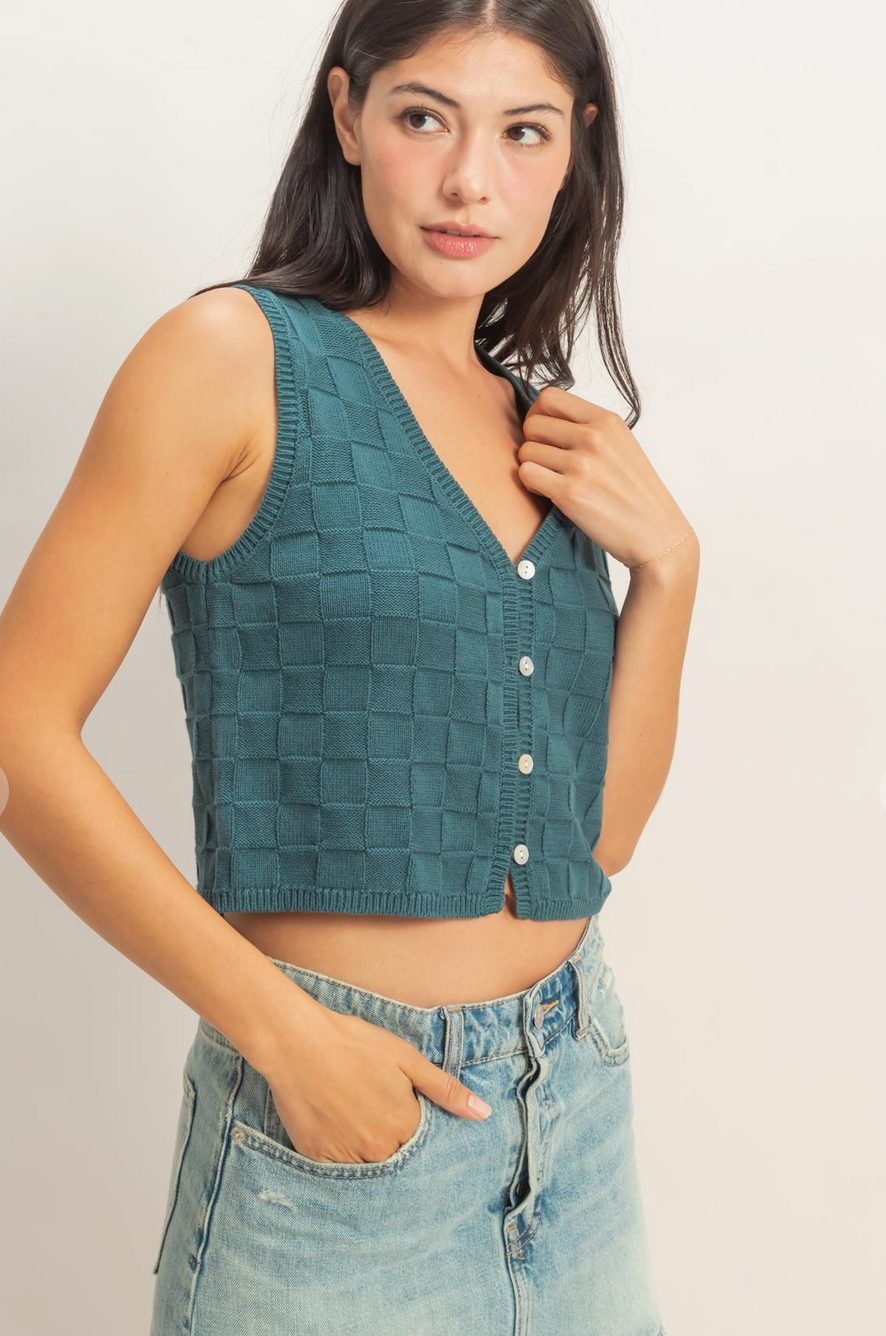 Harbor Knit Button Vest