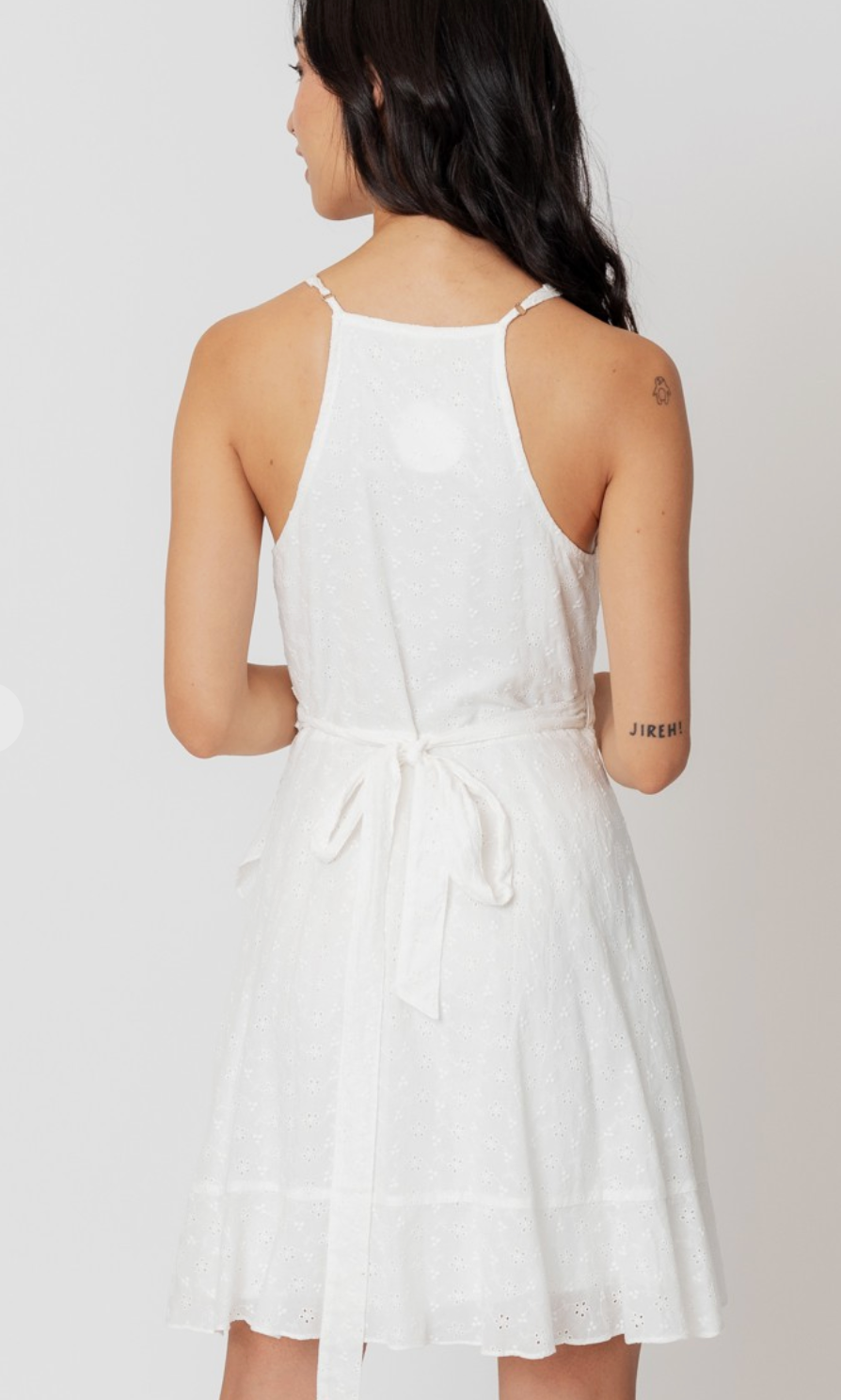 Ivory Petal Ruffle Mini Dress