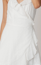 Ivory Petal Ruffle Mini Dress