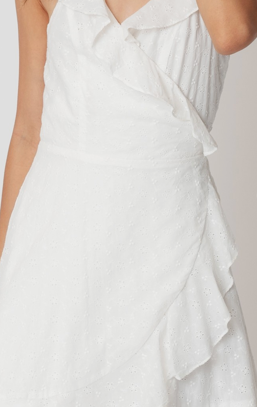 Ivory Petal Ruffle Mini Dress