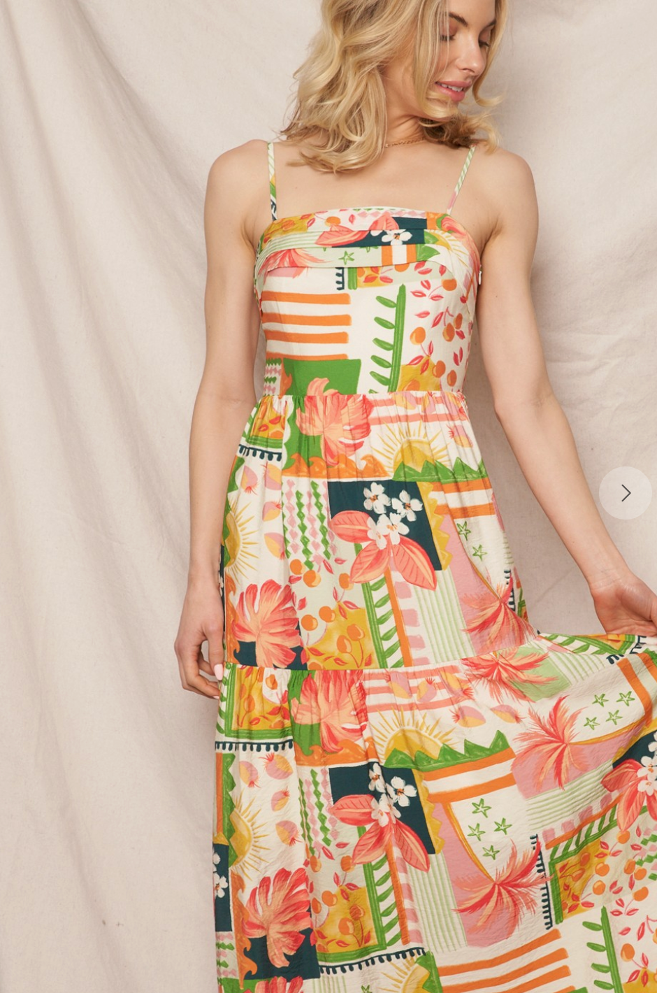 Sunlit Garden Patchwork Maxi Dress