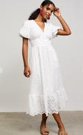 Sweet Meadow Eyelet Midi Dress