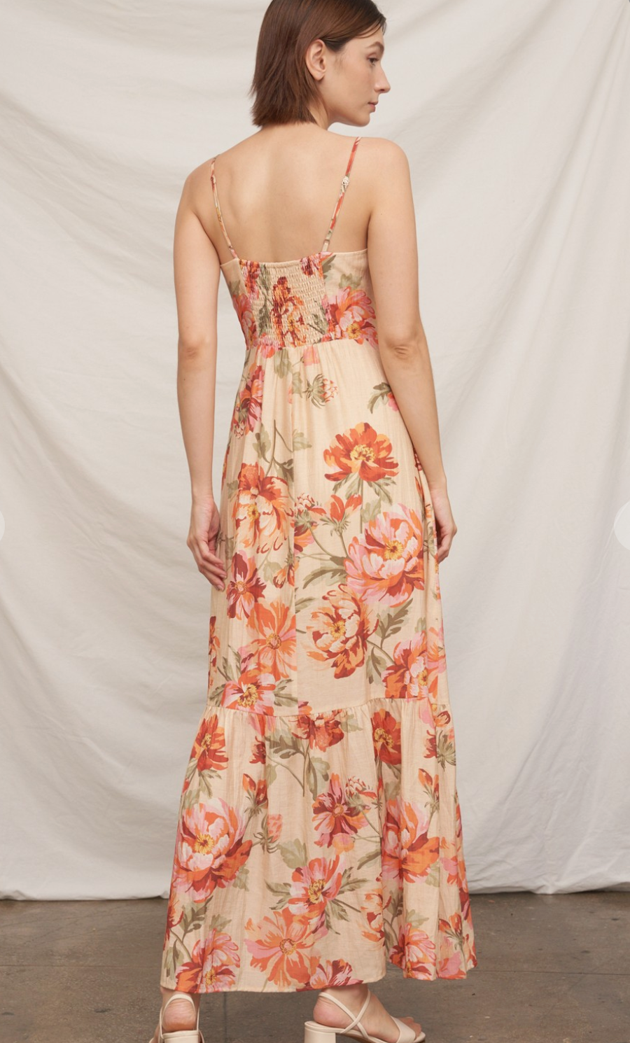 Sunset Garden Floral Maxi Dress