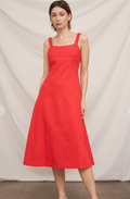 Scarlet Horizon Midi Dress