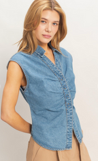 Caroline Denim Top