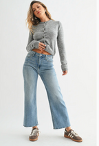 Slim Wide Leg Denim