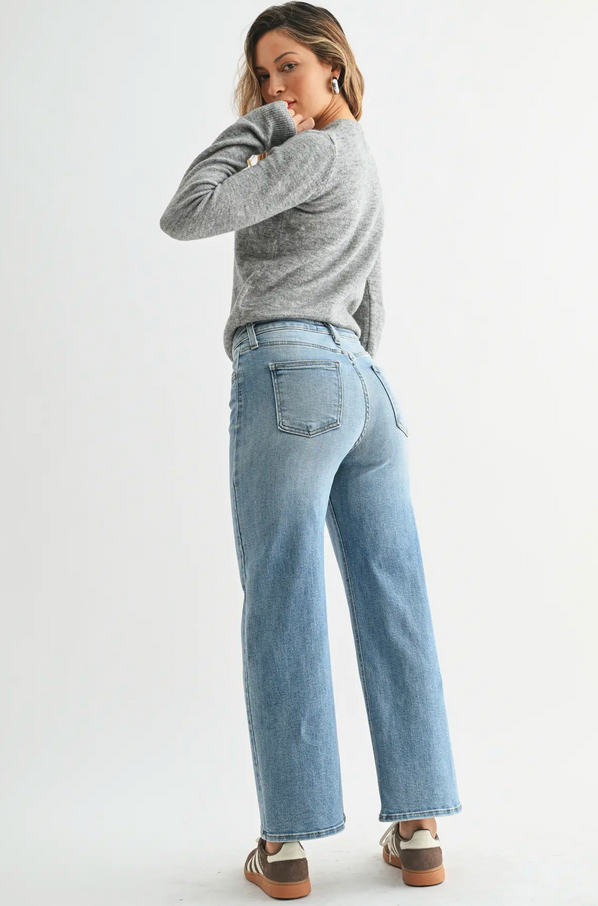 Slim Wide Leg Denim