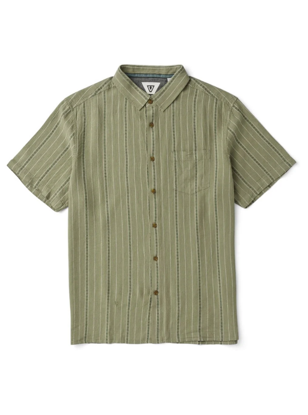 Linen Pin Short Sleeve Shirt