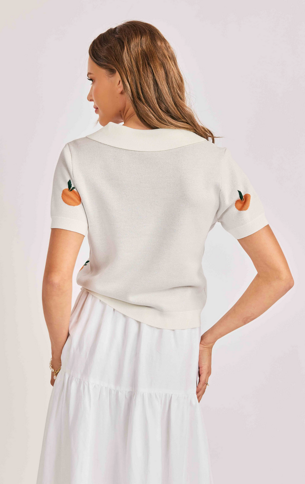 Citron Embriodered Knit Shirt