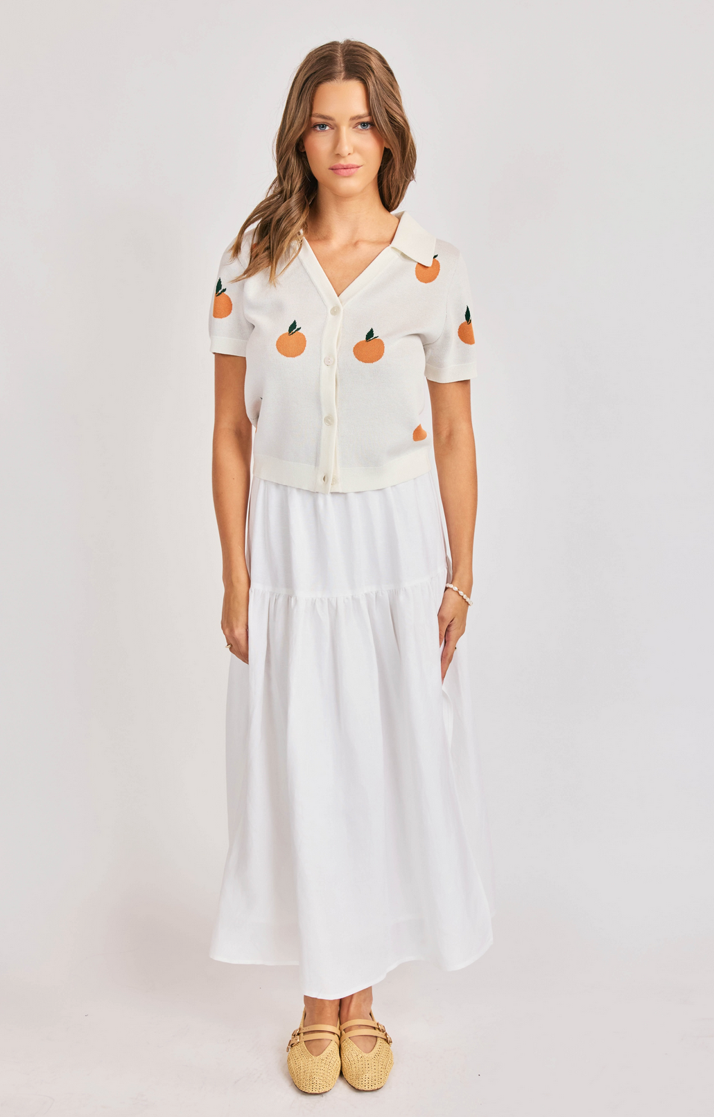 Citron Embriodered Knit Shirt