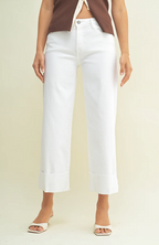 Scissor Cuffed Slim Wide Leg