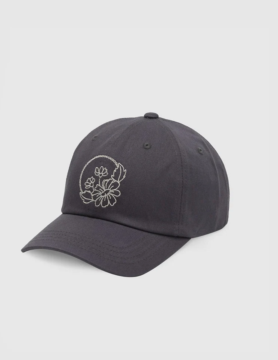 Daisy Embroidered Peak Hat
