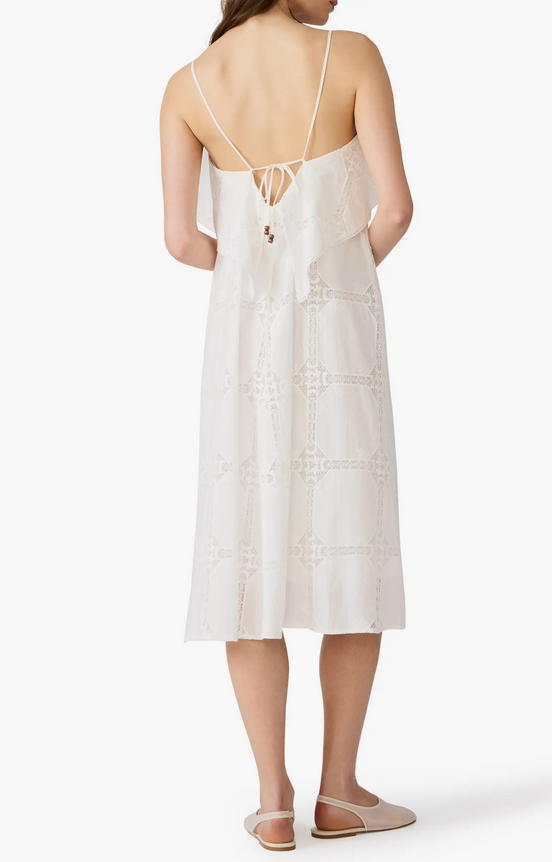 Flavia Lace Trim Midi Dress