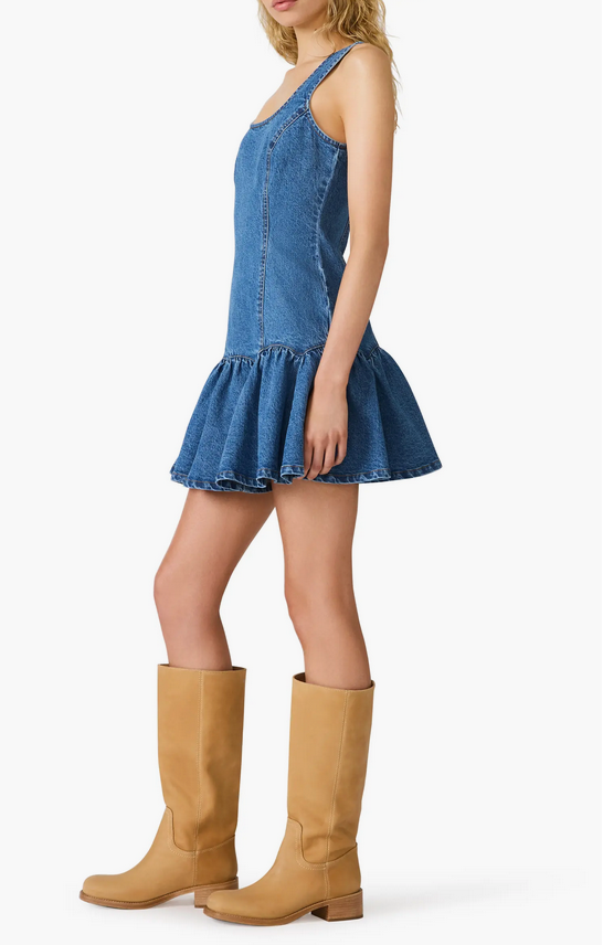 Harley Ruffle Hem Denim Dress