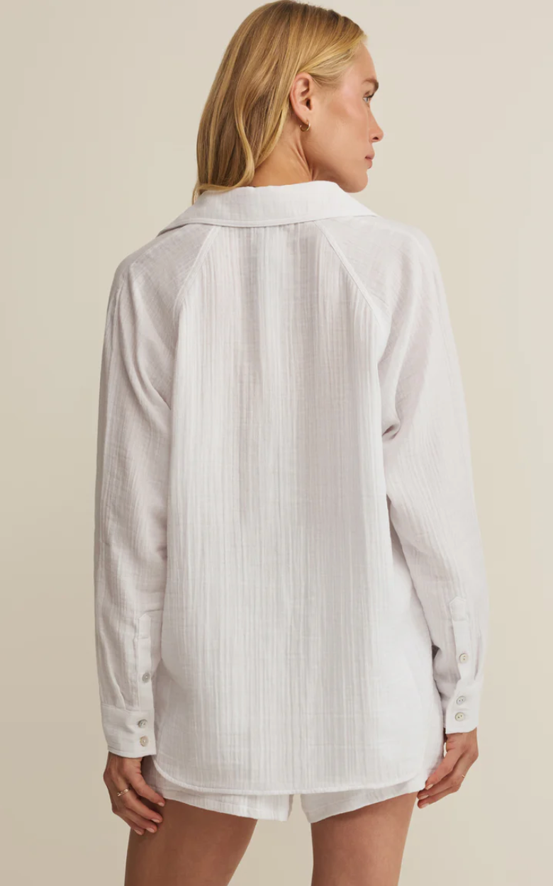 The Perfect Airy Gauze Button Up