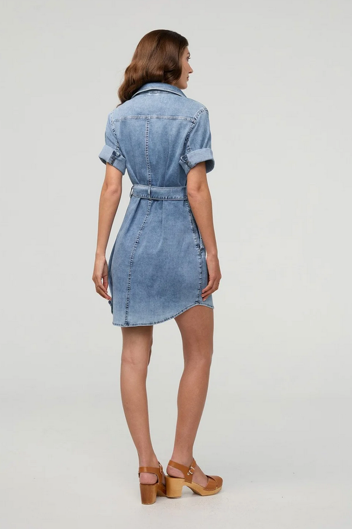 Performance Denim Wrap Dress