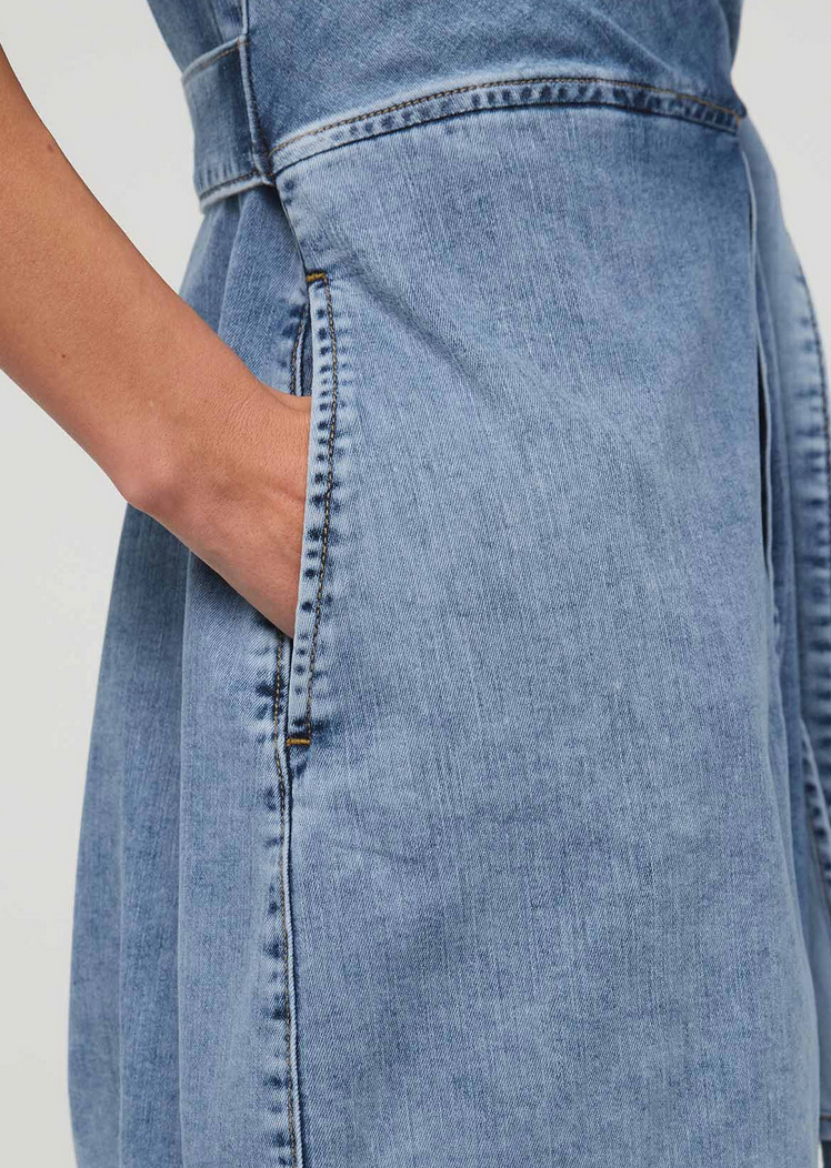 Performance Denim Wrap Dress
