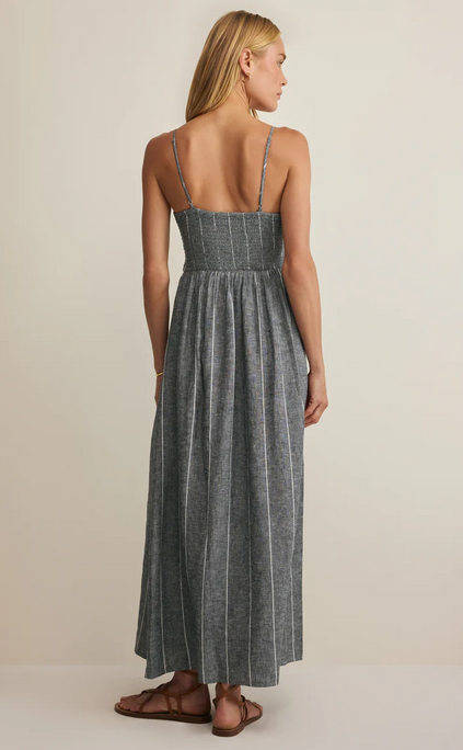 Romy Striped Linen Maxi Dress