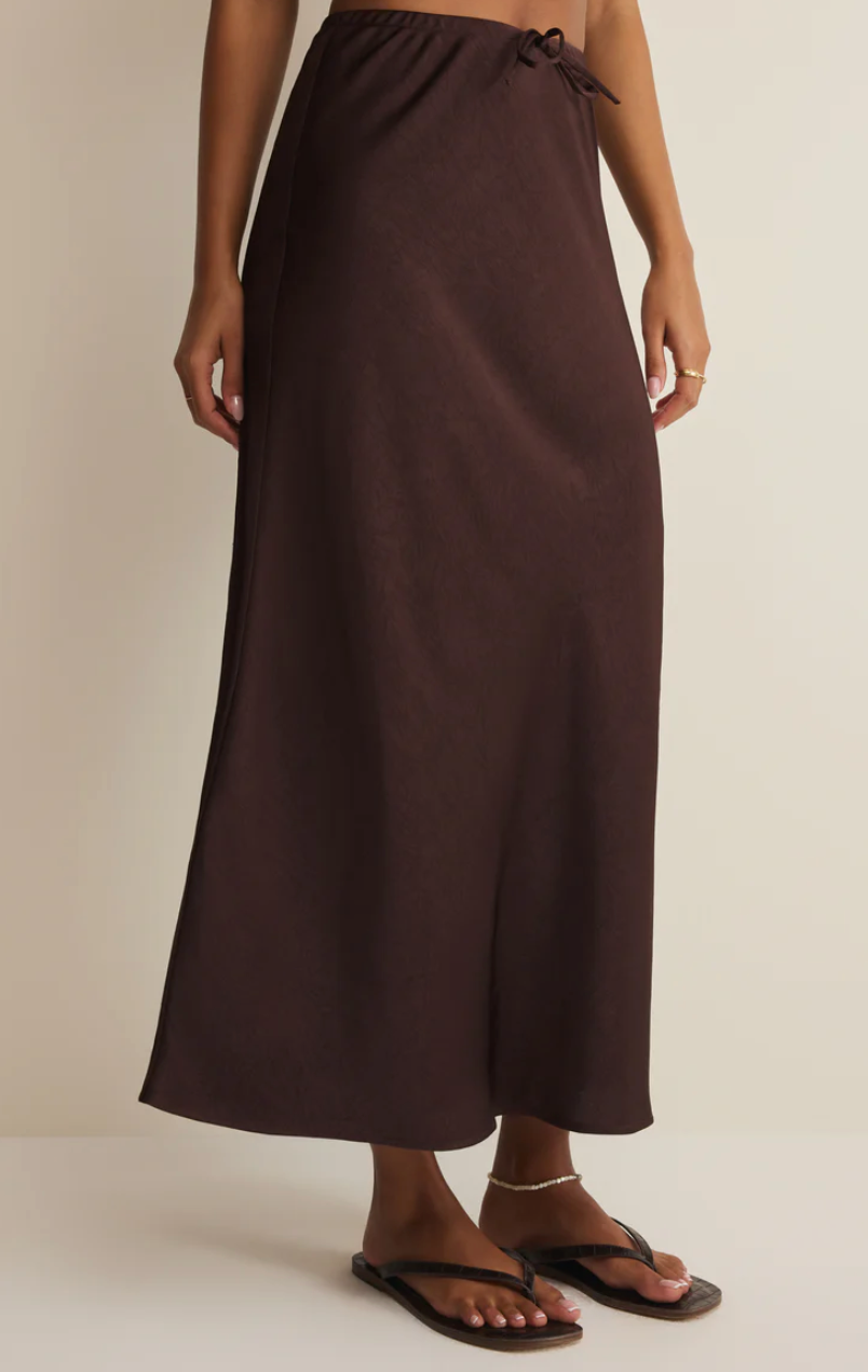 Viva Satin Midi Skirt