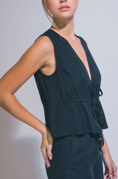 Sarah Tie Front Top
