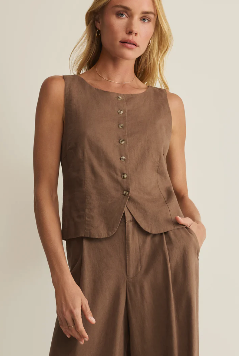 Roman Linen Vest