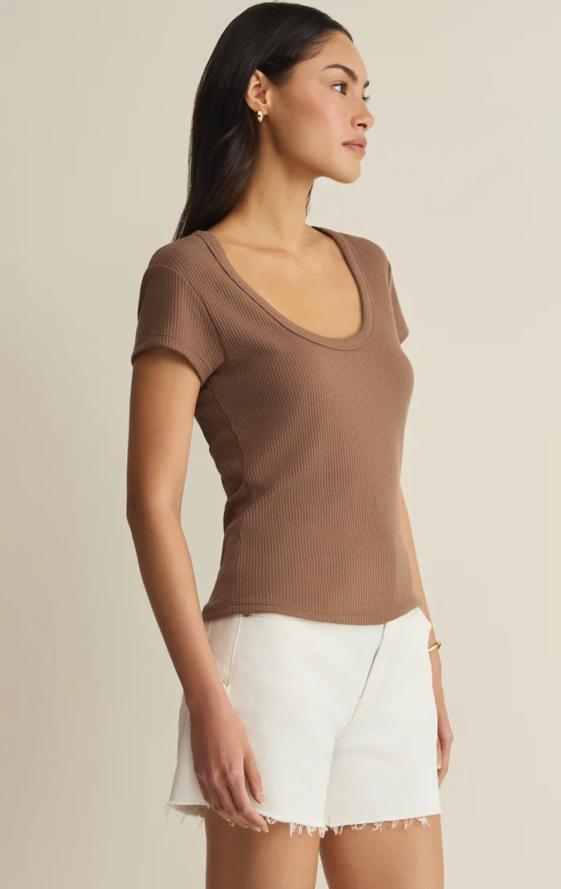 Leisurely Scoop Neck Tee