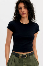 Protagonist Cropped Cap Sleeve Tee