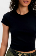 Protagonist Cropped Cap Sleeve Tee