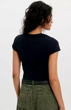 Protagonist Cropped Cap Sleeve Tee