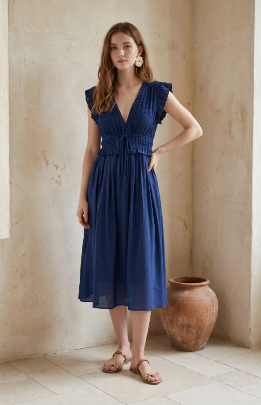 Evelyn Pleated Dress
