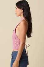 Rosie Gingham Halter Top