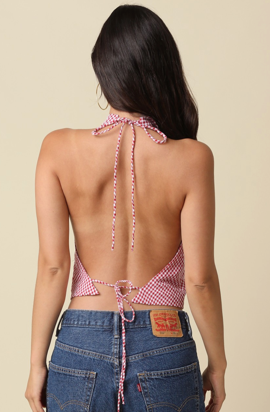 Rosie Gingham Halter Top