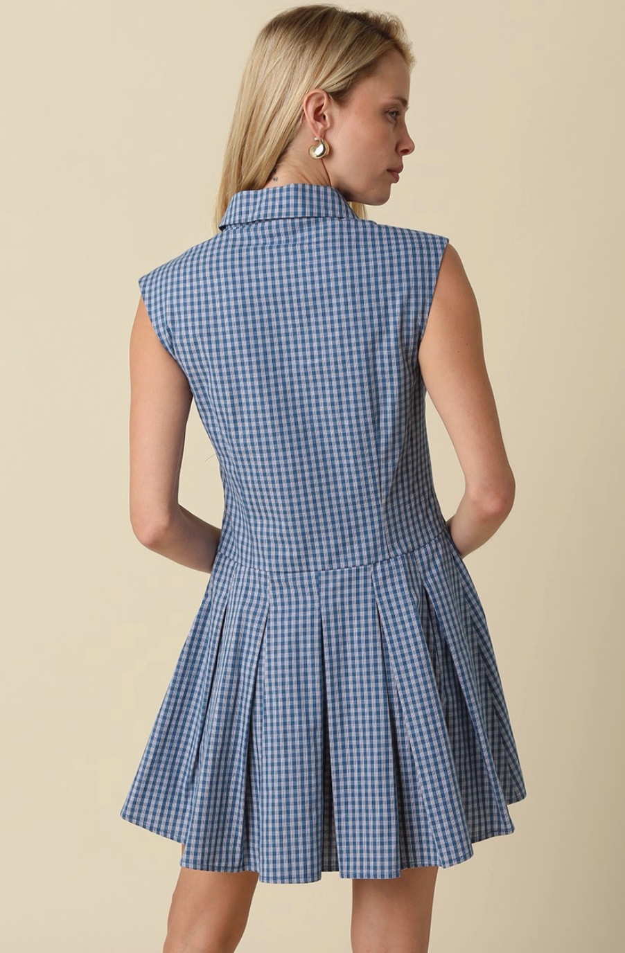 Sarai Gingham Sleeveless Dress